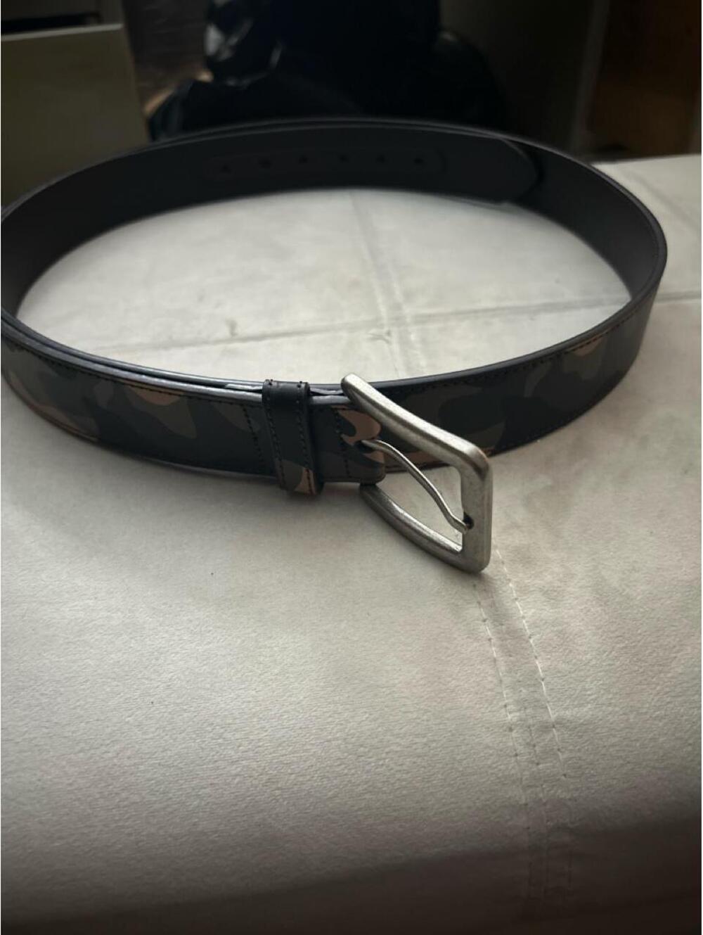 King Size Camouflage genuine leather belt in size 56/58